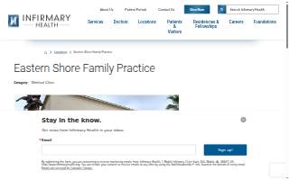 Eastern Shore Family Practice website