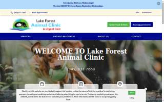 Lake Forest Animal Clinic website