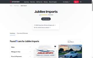 Jubilee Imports website
