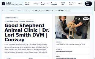 Good Shepherd Animal Clinic | Dr. Lori Smith DVM | Conway website