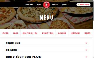 Hideaway Pizza website