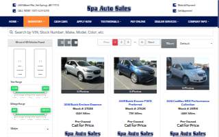 Spa Auto Sales website