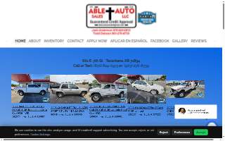 Able Auto Sales website