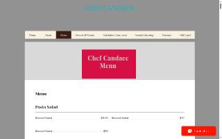 Chef Candace website