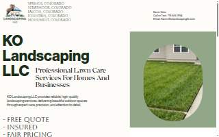 KO’s Landscaping LLC website