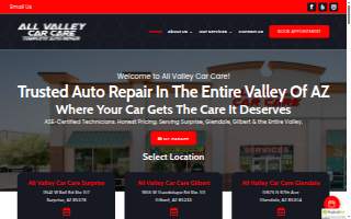 All Valley Car Care website