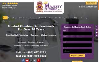 Majesty Plumbing website