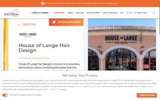 House of Lange Hair Design - Irvine Spectrum Center website
