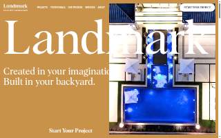 Landmark Custom Landscape website
