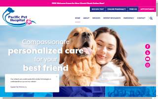 Pacific Pet Hospital website