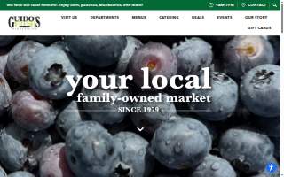 Guidos Pizza Catering website