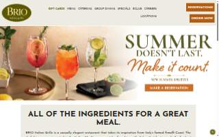 Brio Italian Grille website