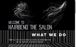 Hairbend the Salon website