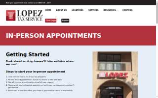 Lopez Tax Service - Davis website