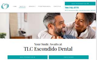 TLC Escondido Dental website