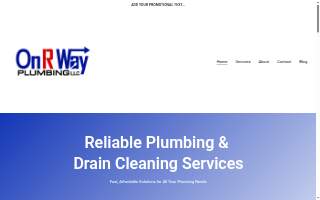 On R Way Plumbing & Drain Cleaning website