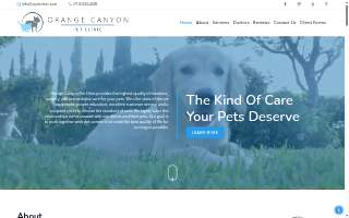Orange Canyon Pet Clinic website