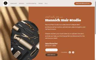 Hannick Hair Studio website