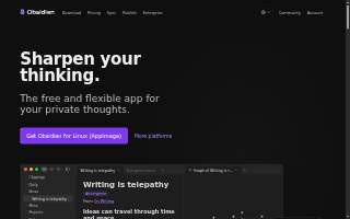 Obsidian Mental Health, PLLC website
