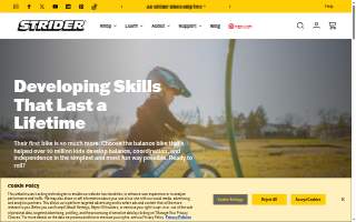 Strider Coffee Roasters website