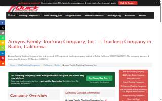 Arroyos Family Trucking Company Inc website