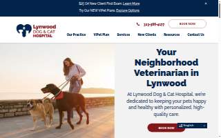 Lynwood Dog and Cat Hospital website