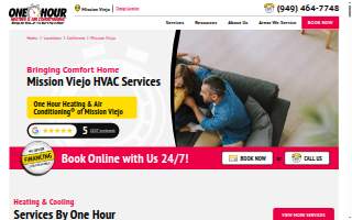 One Hour Heating & Air Conditioning of Mission Viejo website