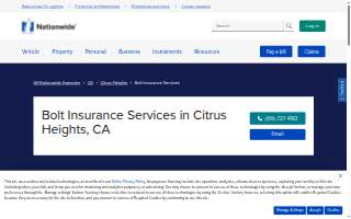 Bolt Insurance Services website