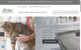 Heron Creek Animal Hospital website