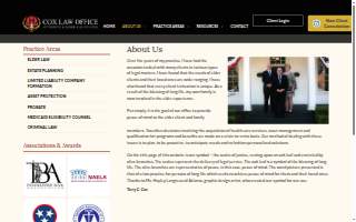 Cox Law Office website