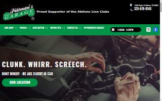 Pittman's Garage website