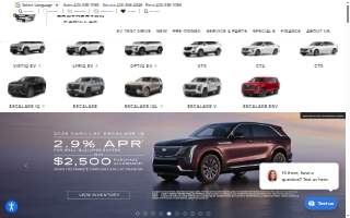 Brotherton Cadillac NW website