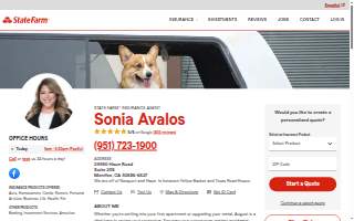 Sonia Avalos - State Farm Insurance Agent website