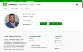 Gawain McKenzie - TD Wealth Financial Advisor website