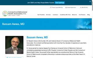Connecticut Behavioral Health: Awwa Bassam MD website