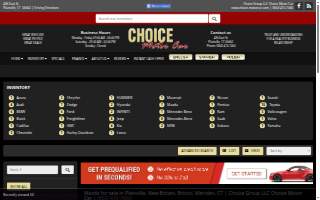 Choice Motor Car website