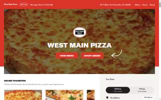 West Main Pizza website
