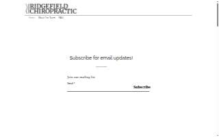 Ridgefield Chiropractic & Wellness Center website