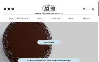 The Cake Box website