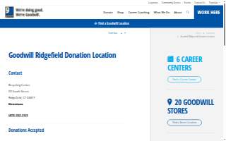 Goodwill Ridgefield Donation Station website
