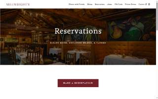 Millwright's Restaurant website
