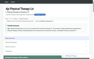 AJZ Physical Therapy website