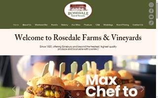 Rosedale Farms & Vineyards website
