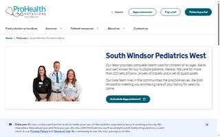 ProHealth Physicians, South Windsor Pediatrics West website