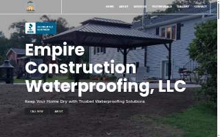 Empire Construction Waterproofing, LLC website