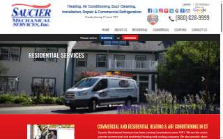 Saucier Mechanical Services website