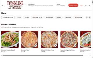Townline Pizza website