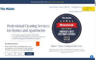 Maids 4 Jersey Cleaning Service website