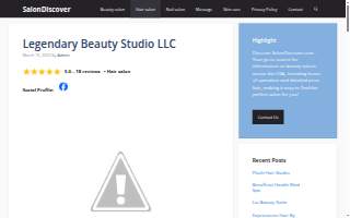 Legendary Beauty Studio LLC website