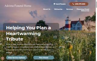 Adzima Funeral Home website